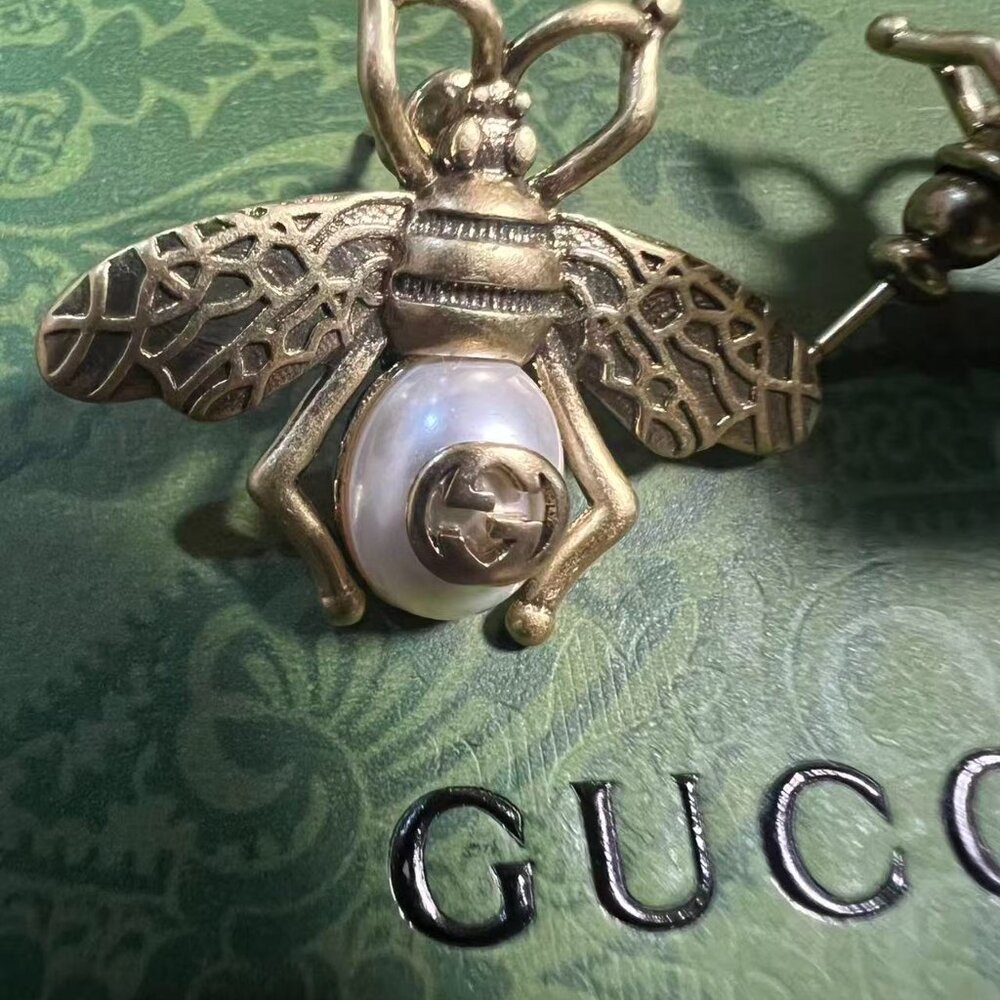 Gucci Bee GG Earrings - New Full Set - Picture 5 of 8